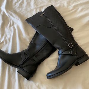 Guess - Wide Calf black heeled riding boots